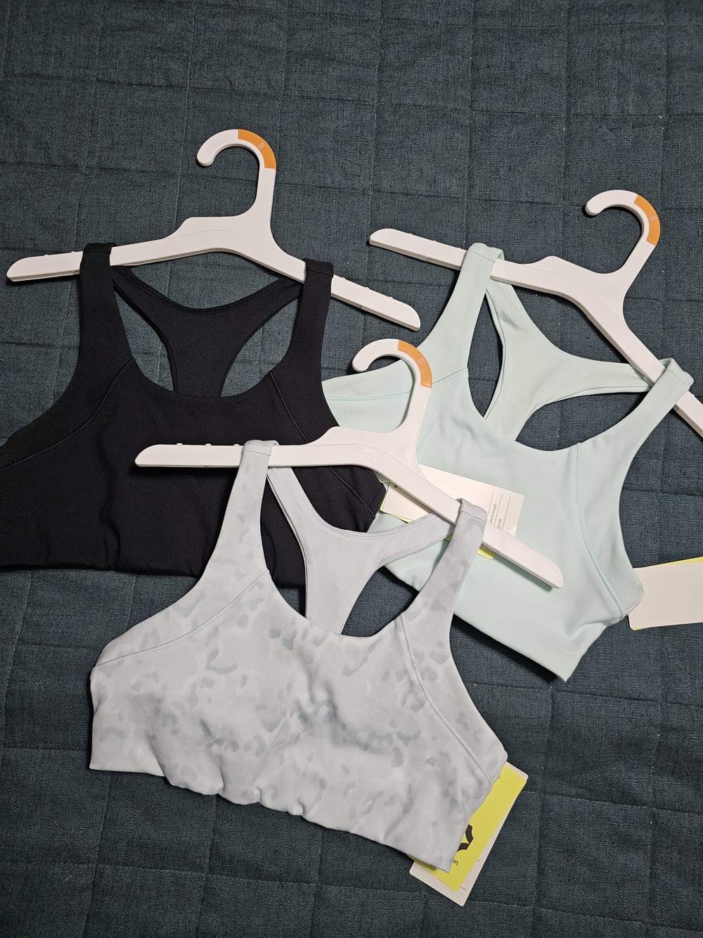 Girl's Seamless Racerback Sports Bras - Black, Mint, Cheetah Light Gray